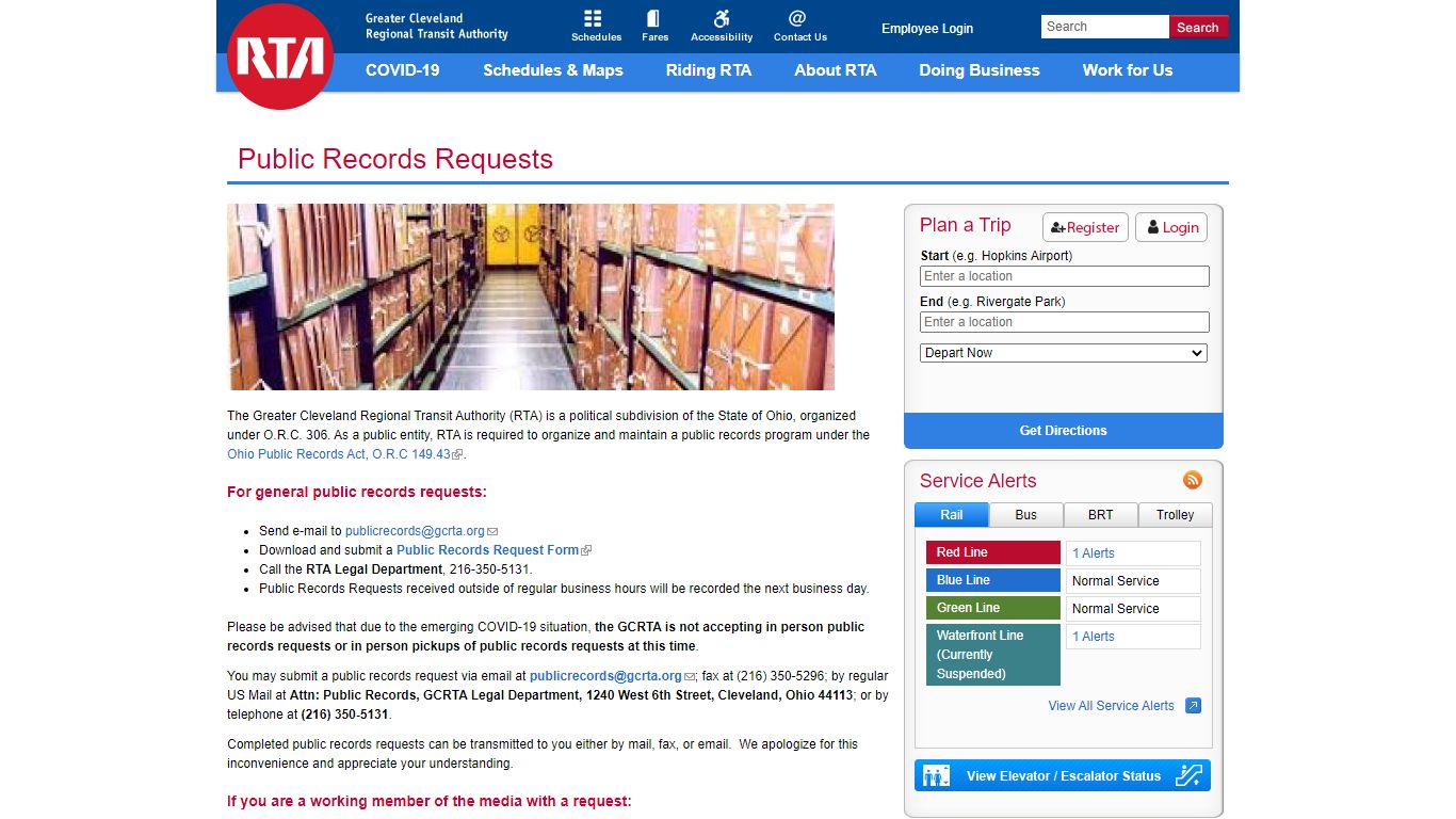 Public Records Requests | Greater Cleveland Regional Transit Authority